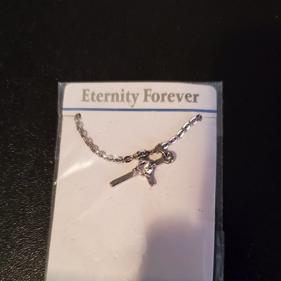 Eternity Forever 18K RGP Chain Necklace Cross - Picture 3 of 3